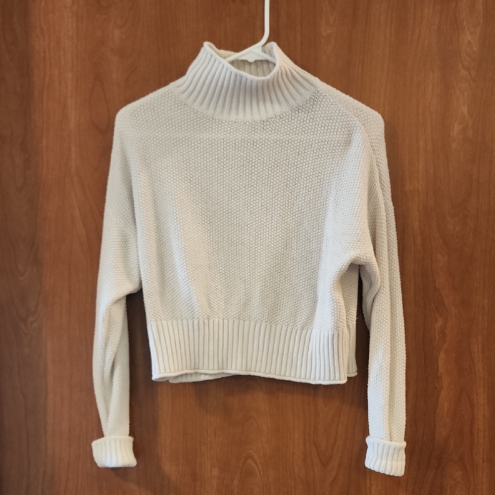 American Eagle Outfitters White Cowl Neck Sweater